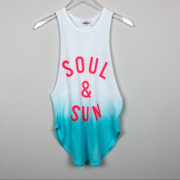 soulcycle Tops - SoulCycle | Soul & Sun Dip Dye Tank Top Graphic S